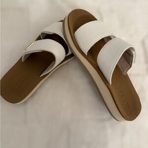 Cobian Sandals  Slides “Salt + Light” Platform Slide Sandals White    US 9